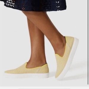 Rothy’s The Sneaker Sunshine Honeycomb Yellow Slip-On Size 9